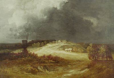 Molino de viento en las afueras de París de Georges Michel
